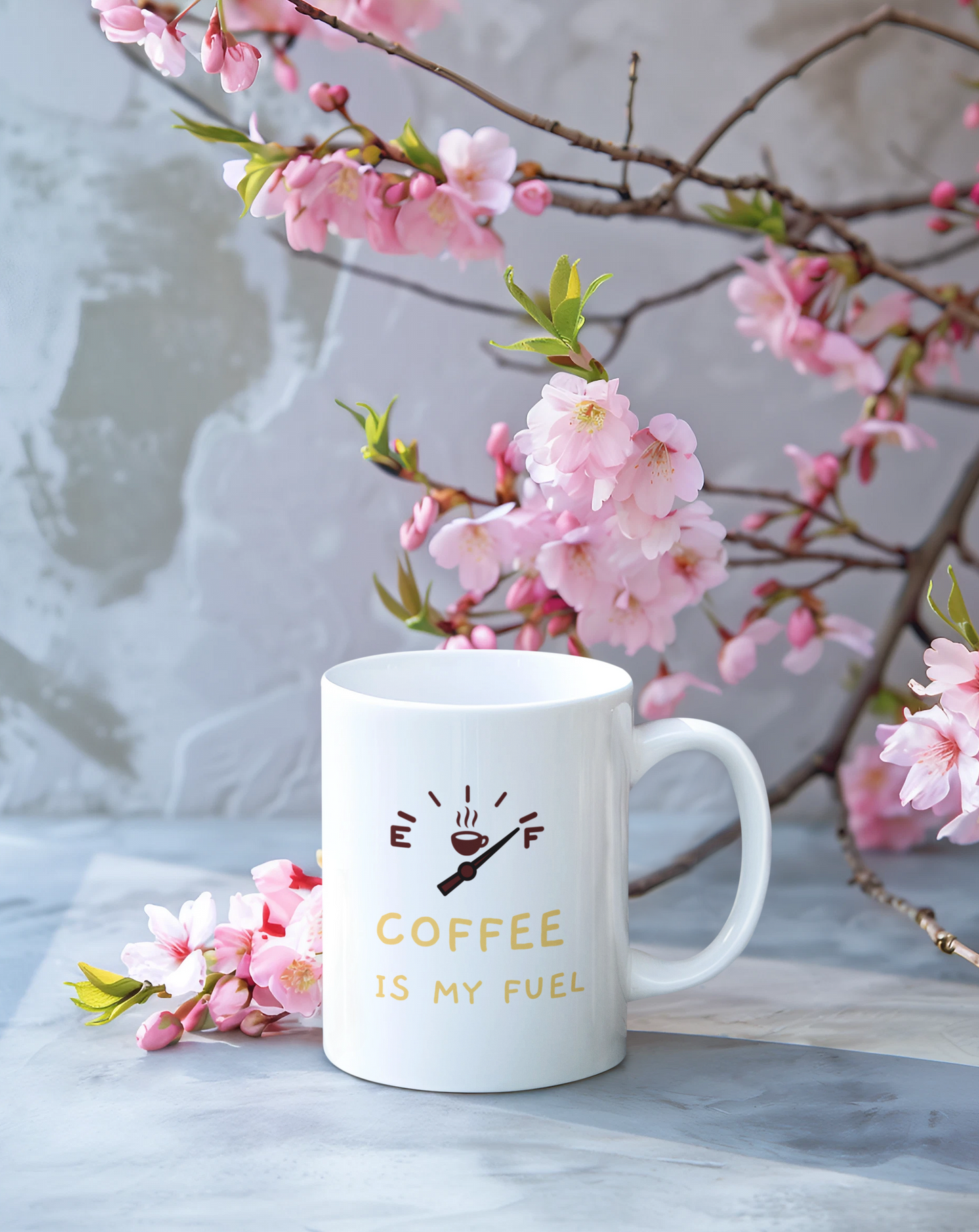 Coffee Is My Fuel Printed White Coffee Mug