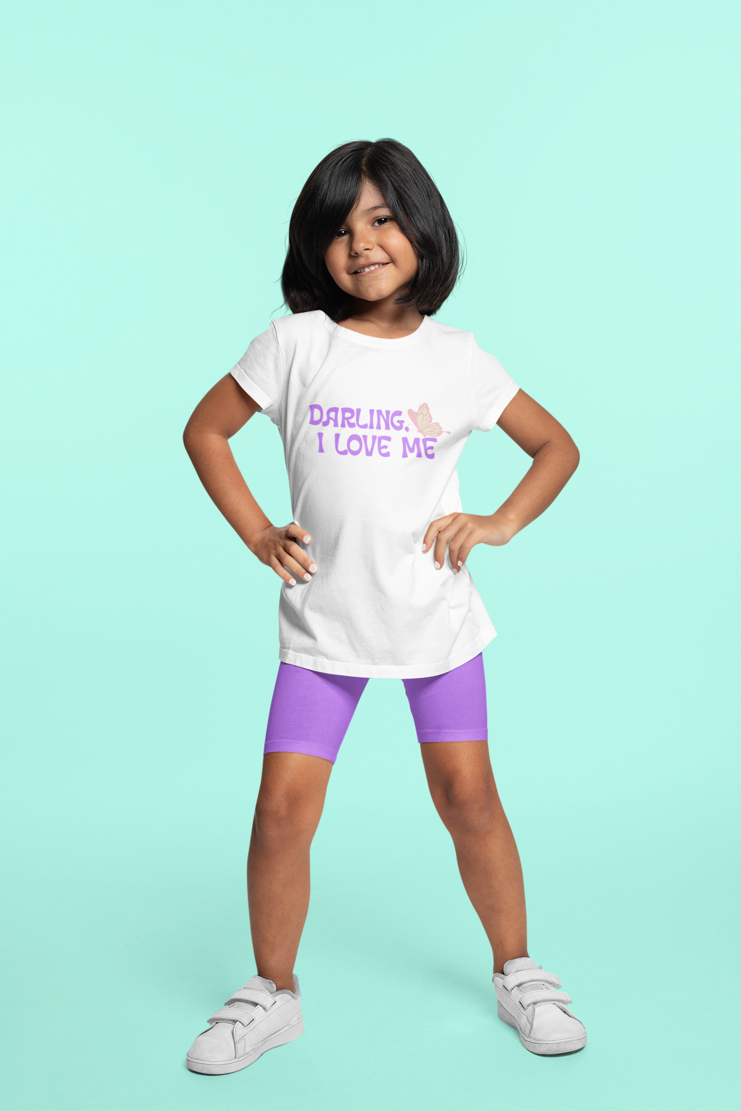Darling I love Me Printed White Kids T-shirts