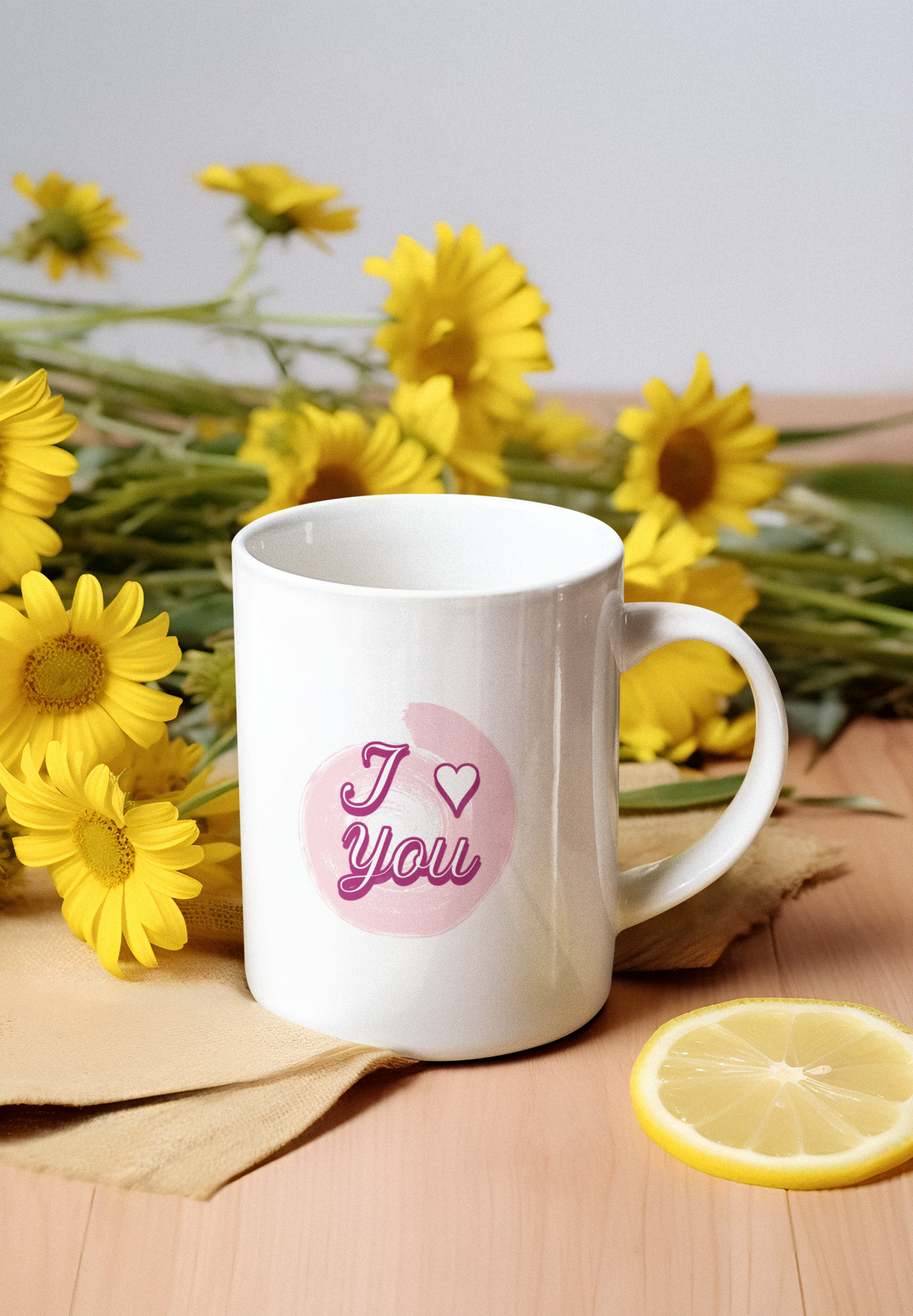 I love you printed White Coffee Mug