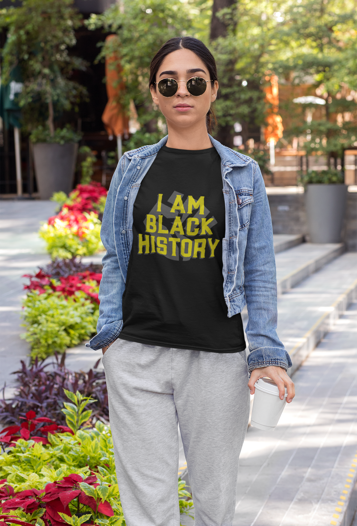 I am Black history Printed Black Unisex T-Shirt