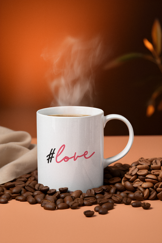 # Love Printed White Coffee Mug