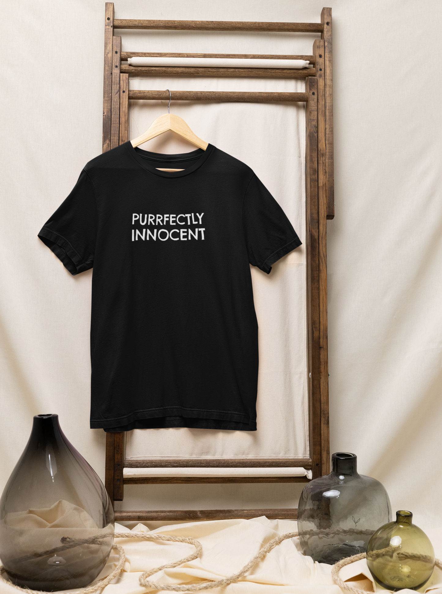 Purrfectly Innocent Printed Unisex T-Shirt