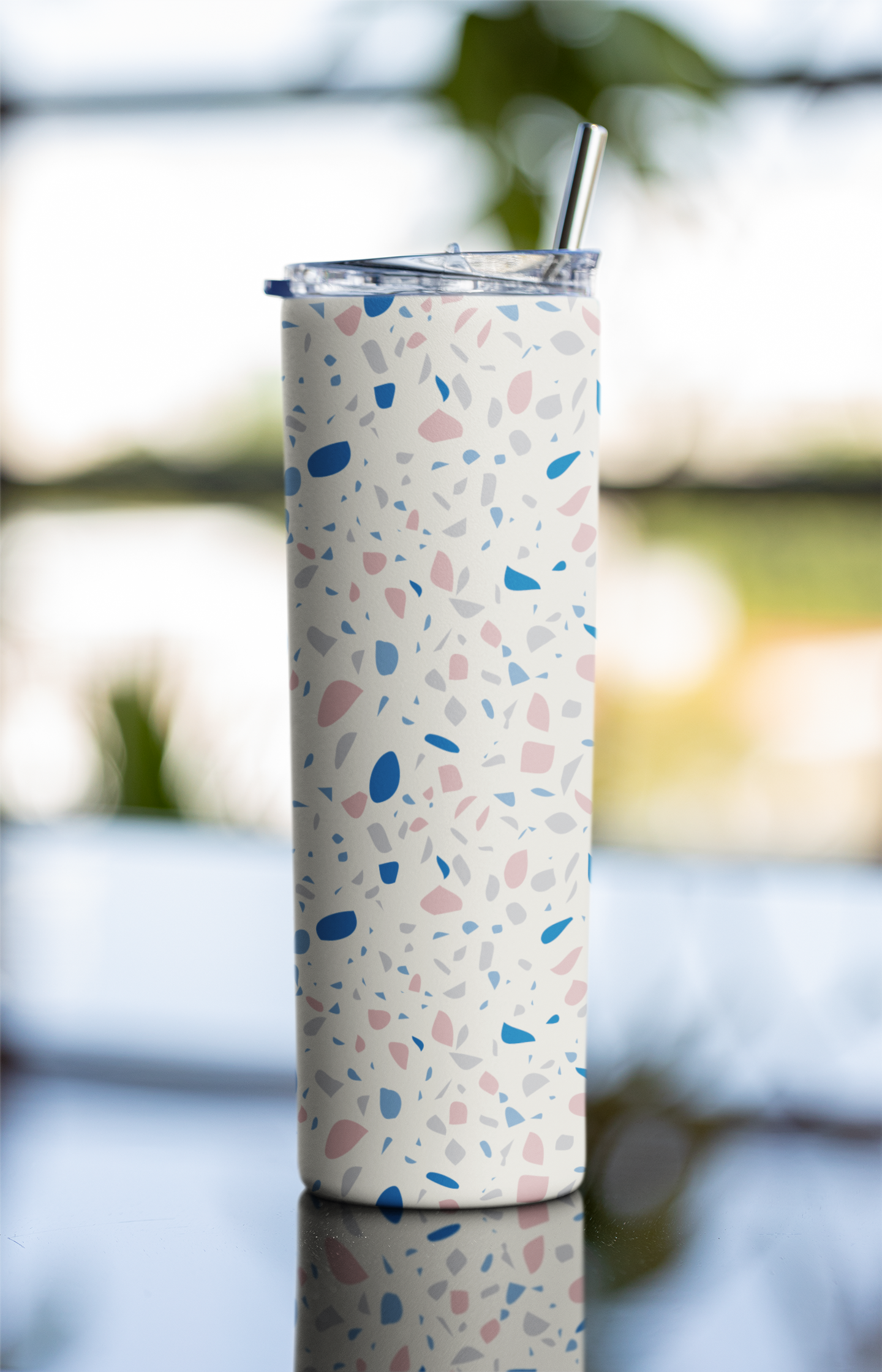 Mini Pattern Printed Tumbler Bottle With Straw