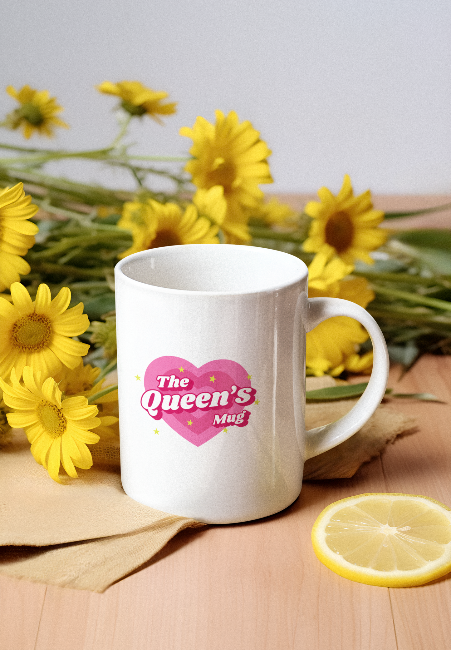 The queen's mug printed White Coffee Mug
