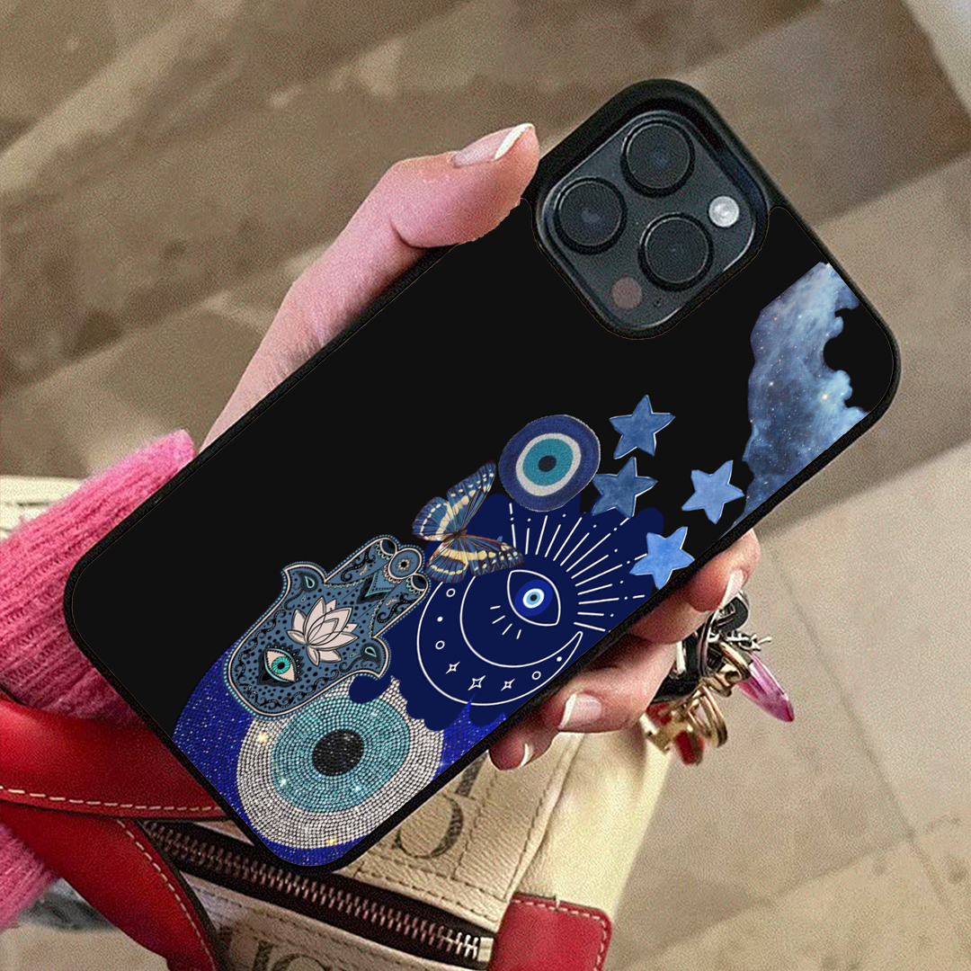 Evil Gaze Cluster Glass case