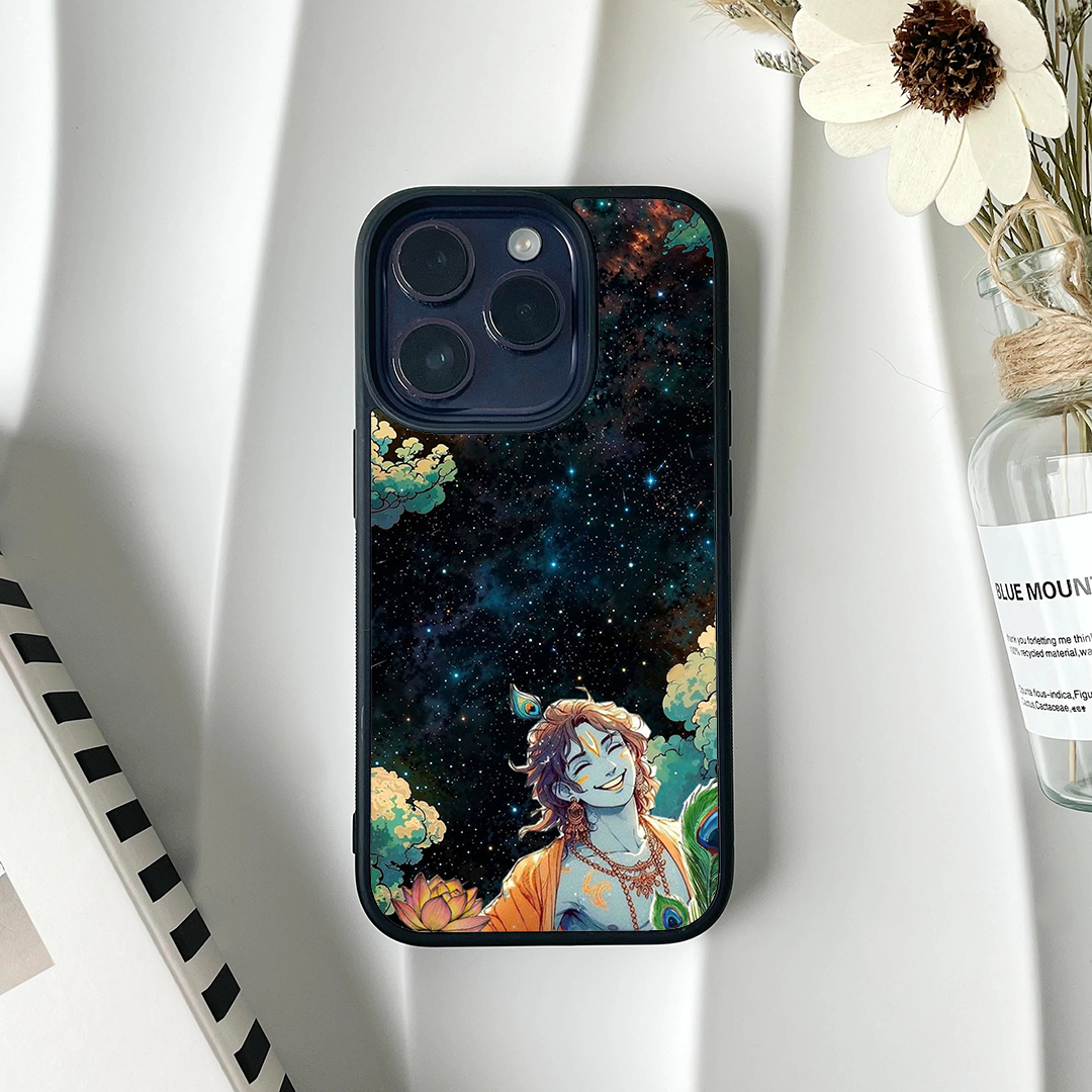 Shree Krishna Art Glass case