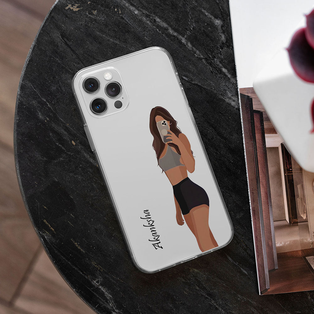 Gym Girl Name Transparent Silicone case