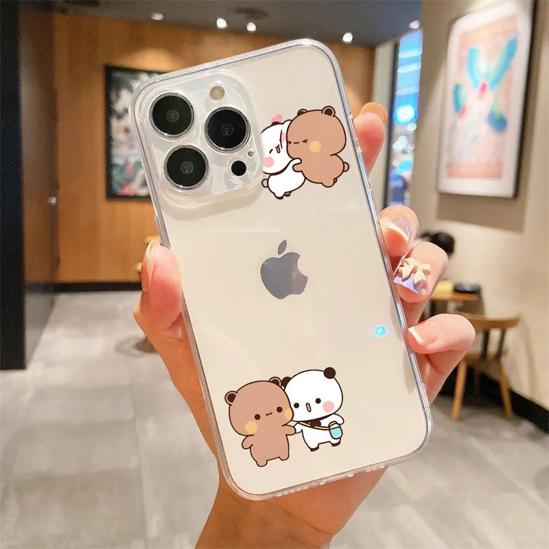 Cute Panda Transparent Silicone case – S A A B O O