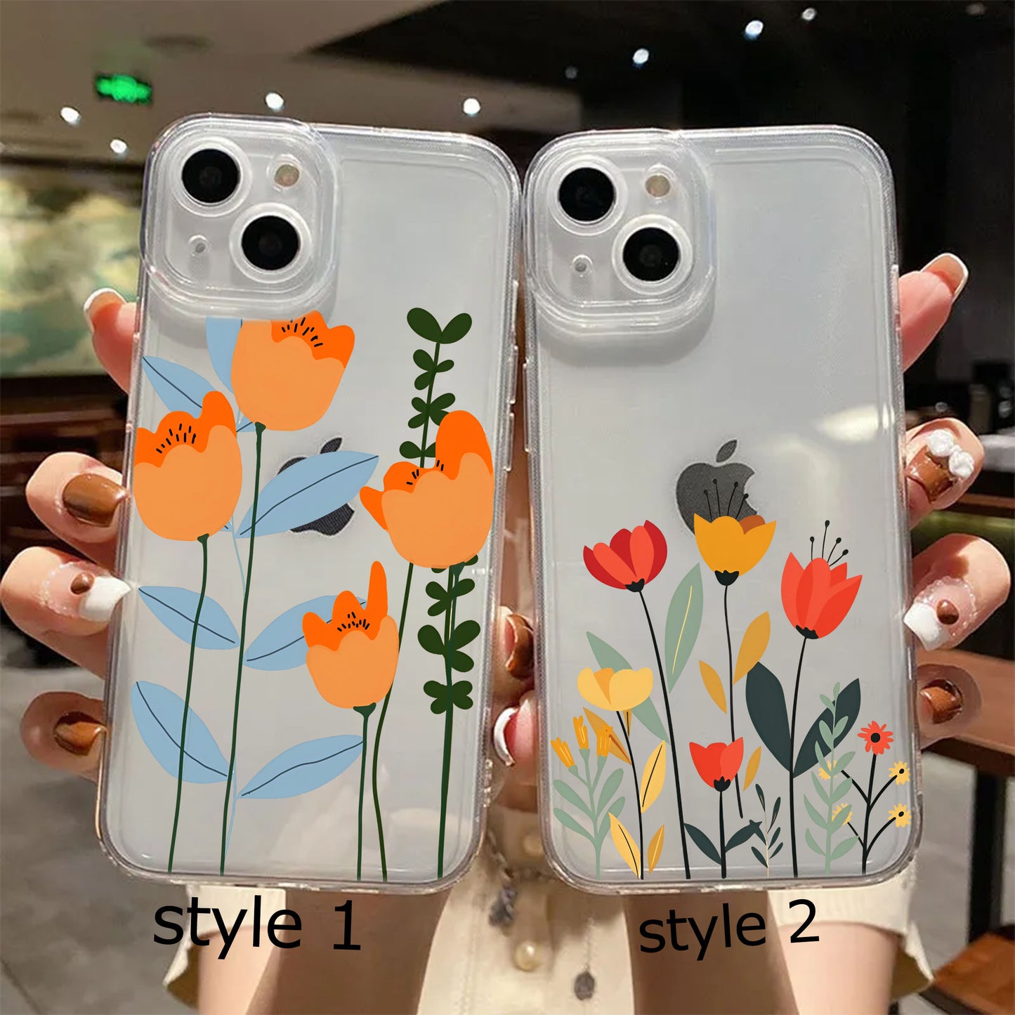 Floral Clear Phone Case