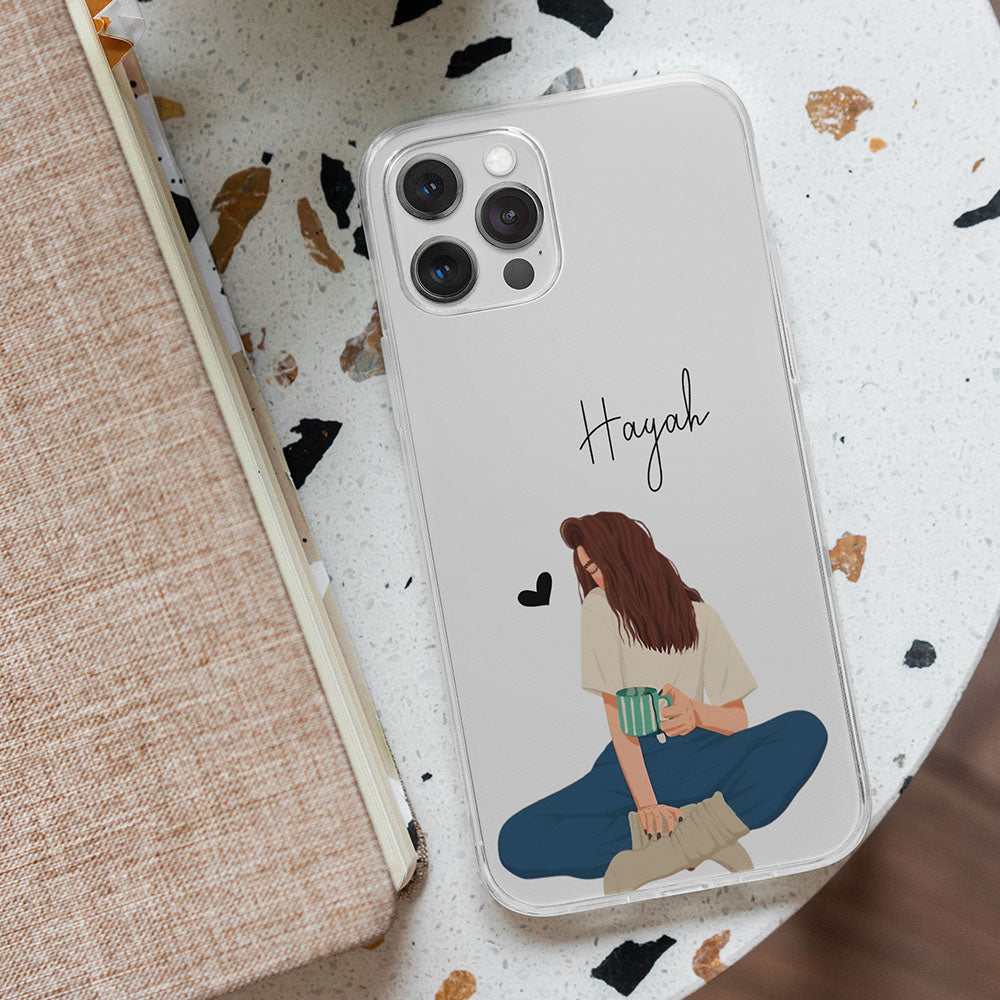 Transparent Silicone case with Coffee Love