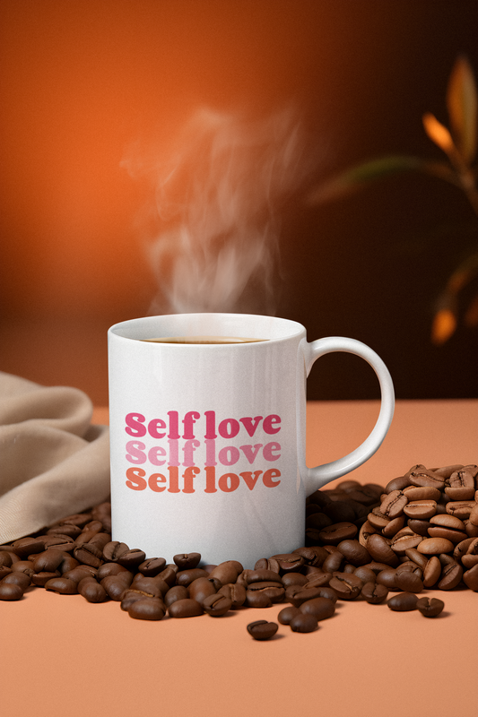 Self Love Printed White Coffee Mug