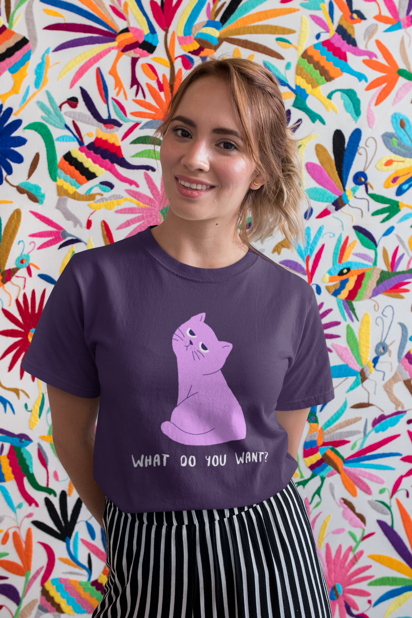 What Do You want Printed purple Unisex T-Shirt