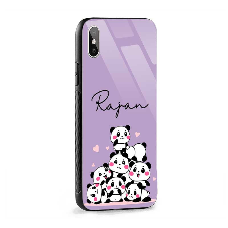 Glossy Protective Case With Lavender Pandas