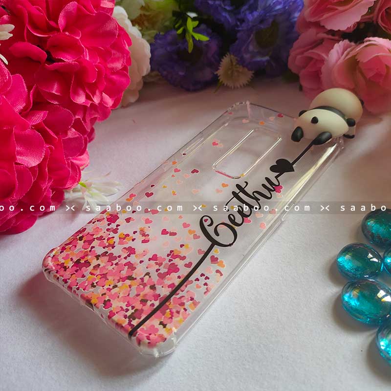 Panda Toy Transparent silicone case with Stylish Name
