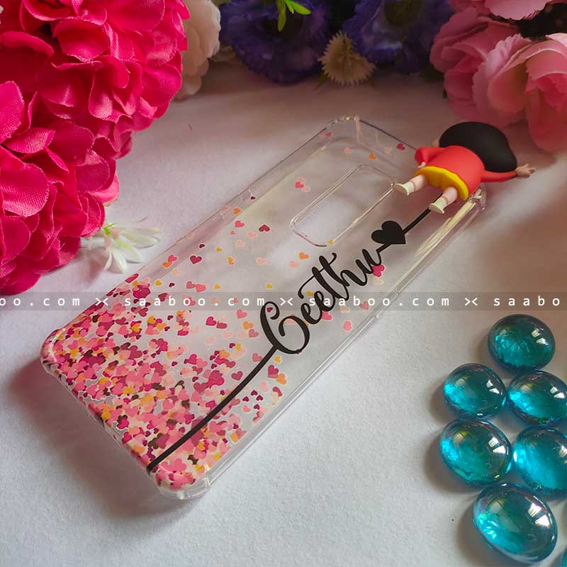 Shinchan Toy Transparent silicone case with Stylish Name