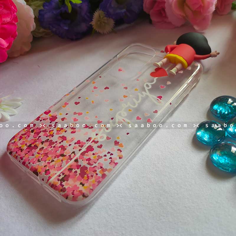 Shinchan Toy Transparent silicone case with White Name