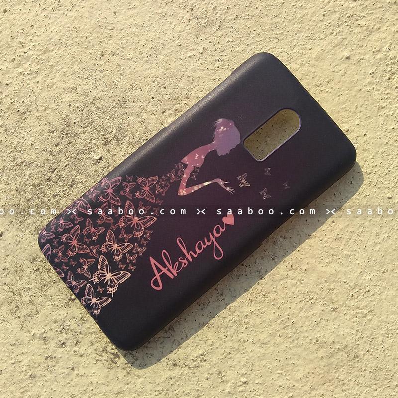 Case - saaboo - Mobile Case with Butterfly Girl and Name Print