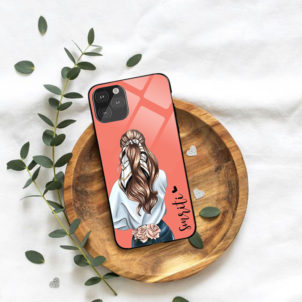 Scarf Girl Name Glossy Protective case