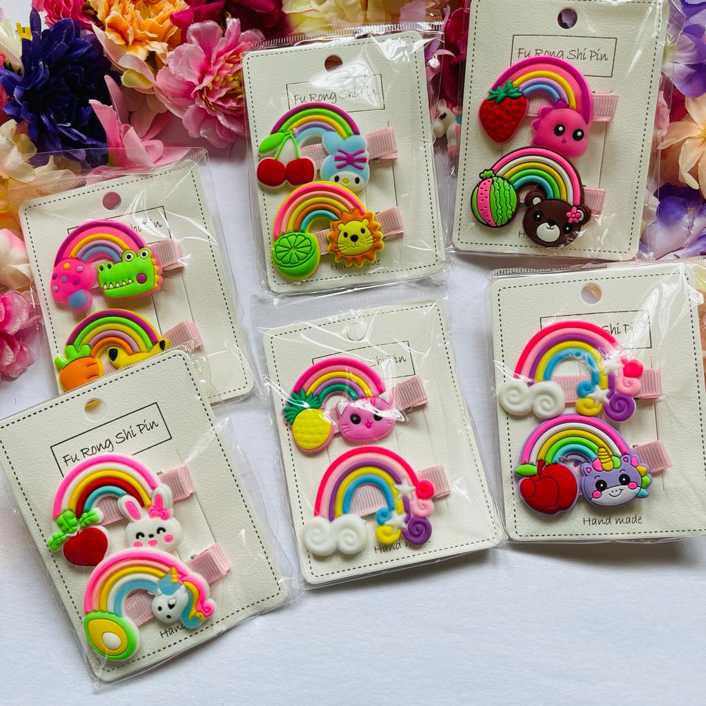 Handmade Rainbow Alligator Clips