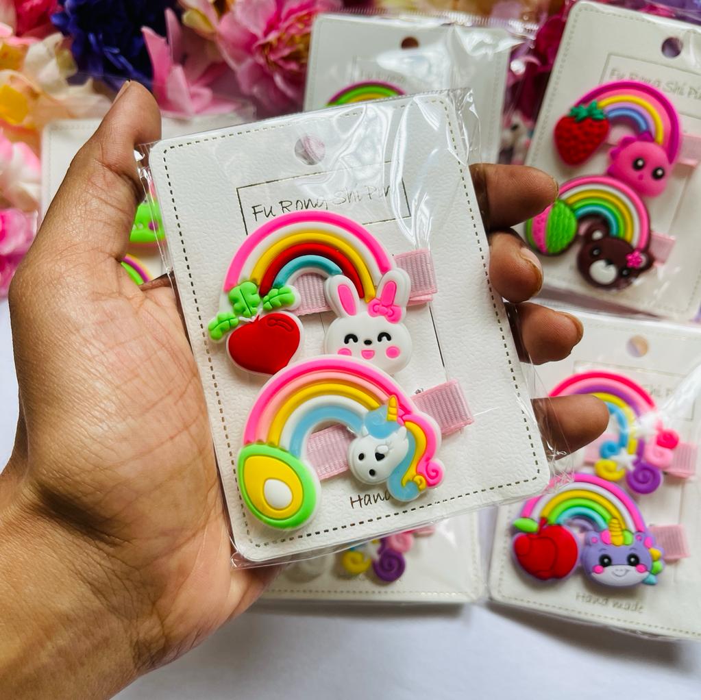 Handmade Rainbow Alligator Clips