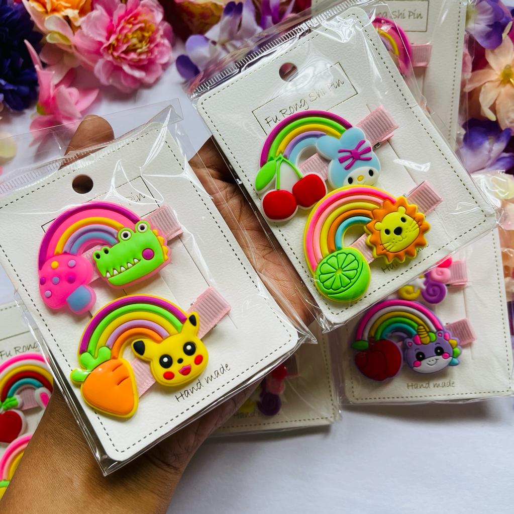 Handmade Rainbow Alligator Clips