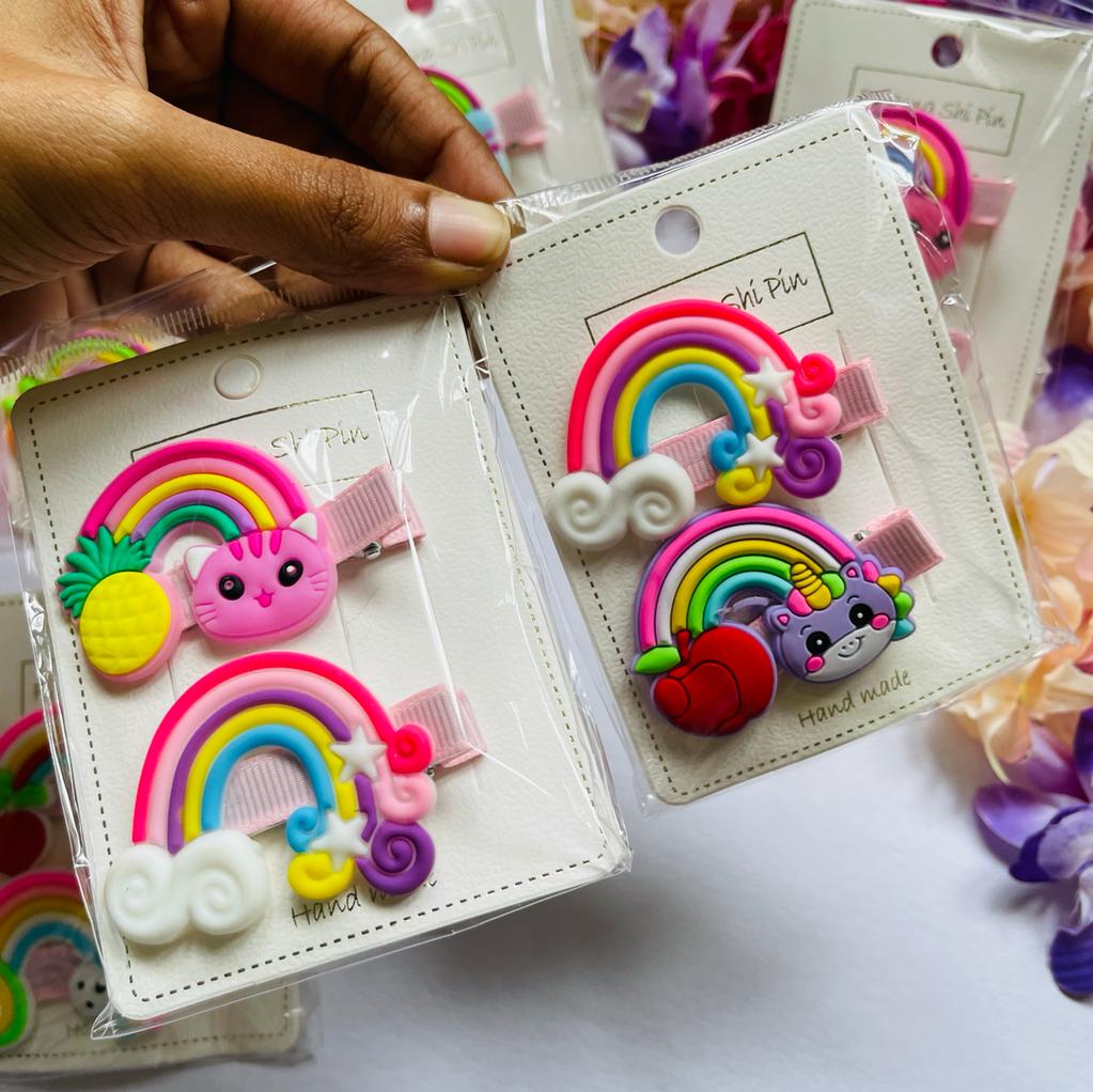 Handmade Rainbow Alligator Clips
