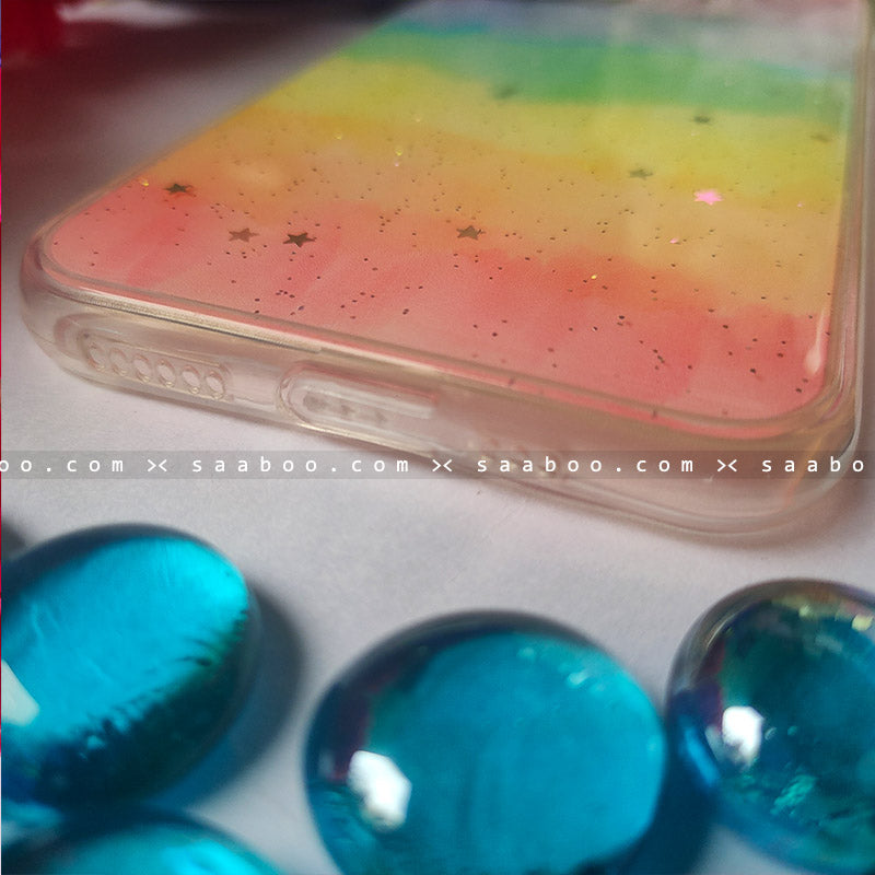 True Rainbow Bling Pattern Name Silicone Case