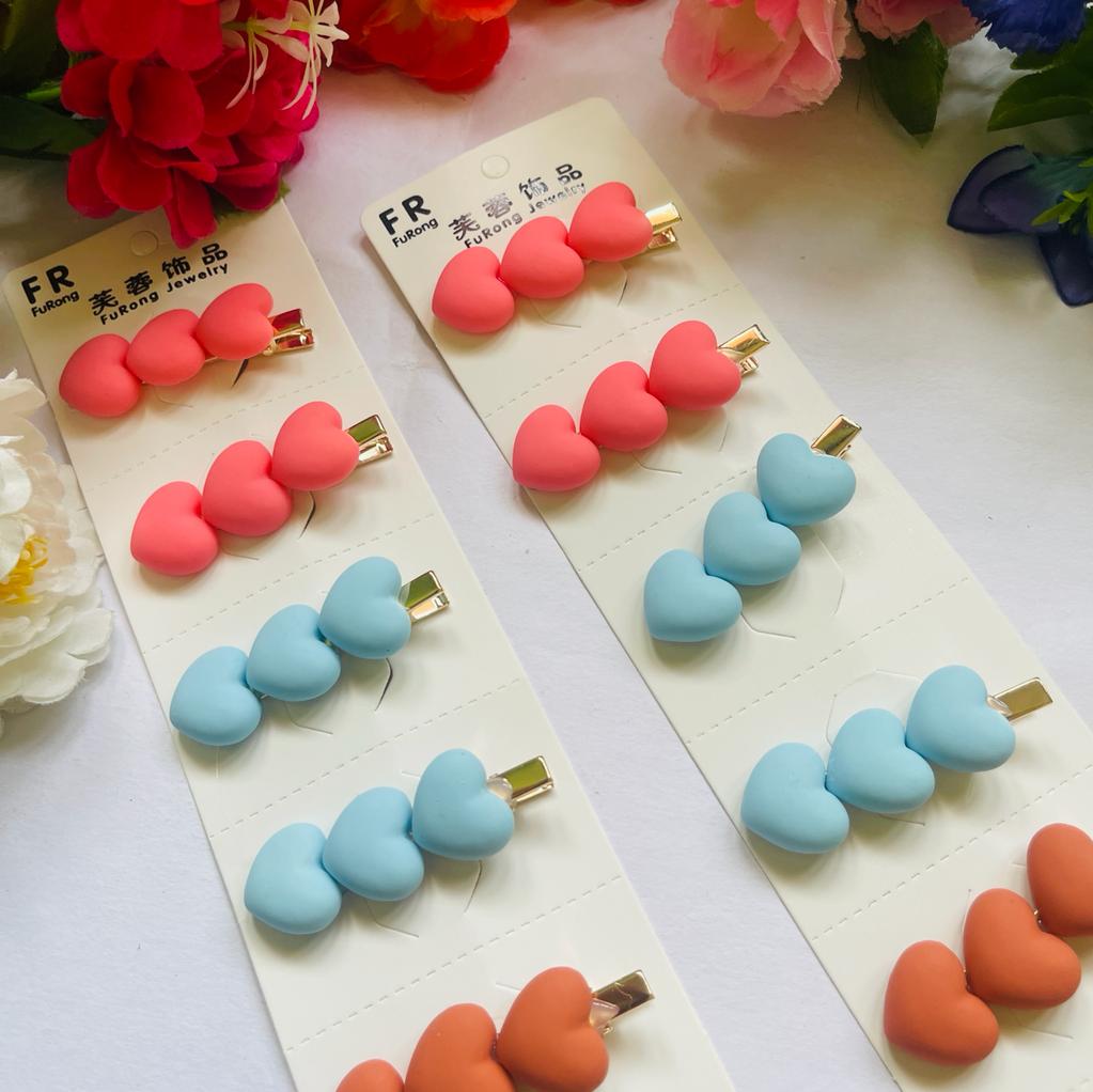 Matte Heart Alligator Clip