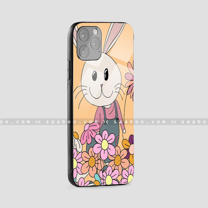 Glossy Protective Case With Orange Flowers