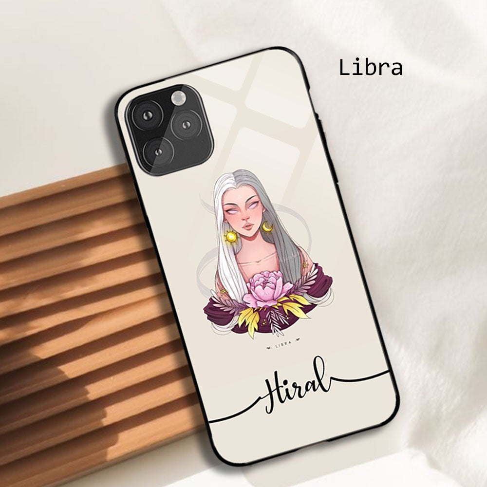 Libra Zodiac Sign Name Glossy Protective case