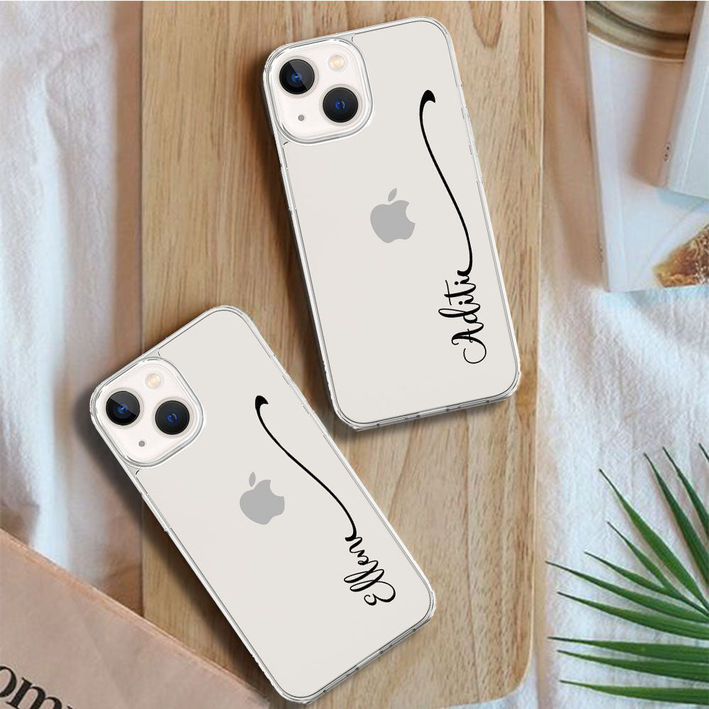 Transparent Silicone case with Name printed – S A A B O O