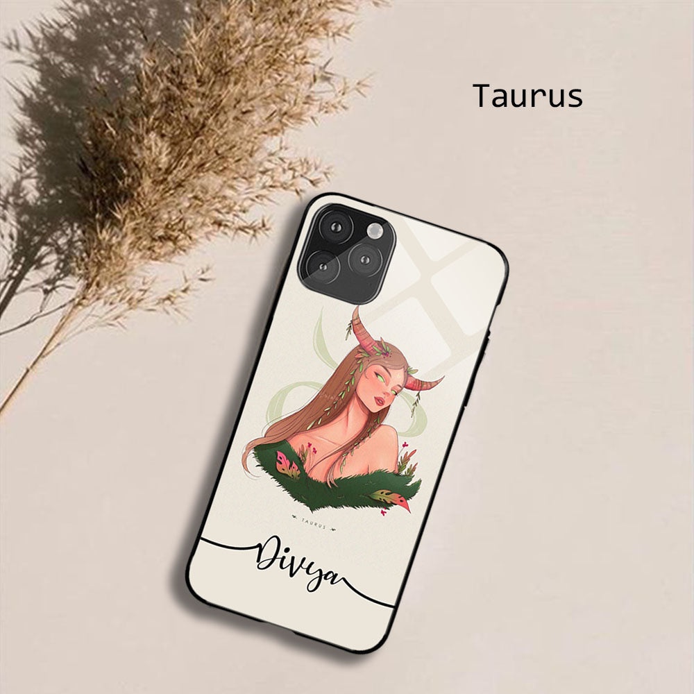 Taurus Zodiac Sign Name Glossy Protective case