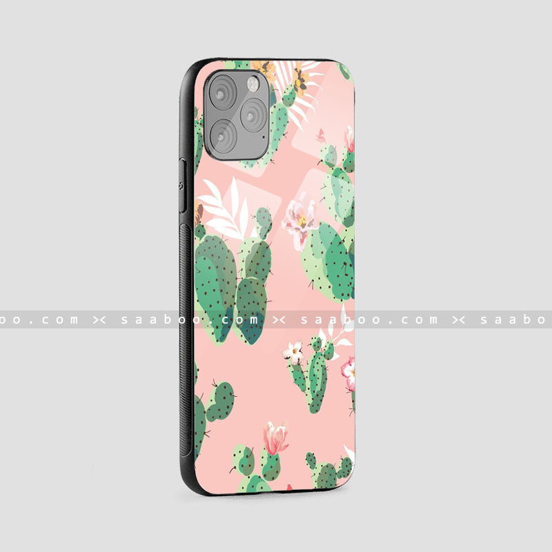 Glossy Protective Case With Cactus