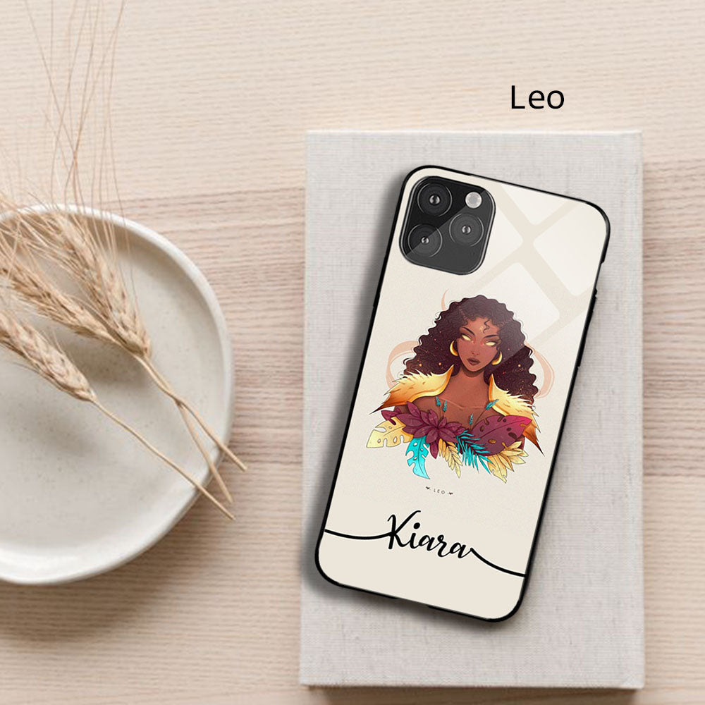 Leo Zodiac Sign Name Glossy Protective case