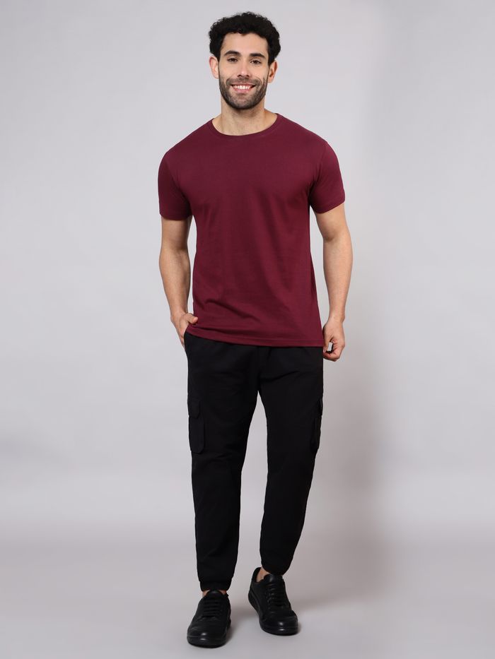 Maroon solid Unisex T-Shirt