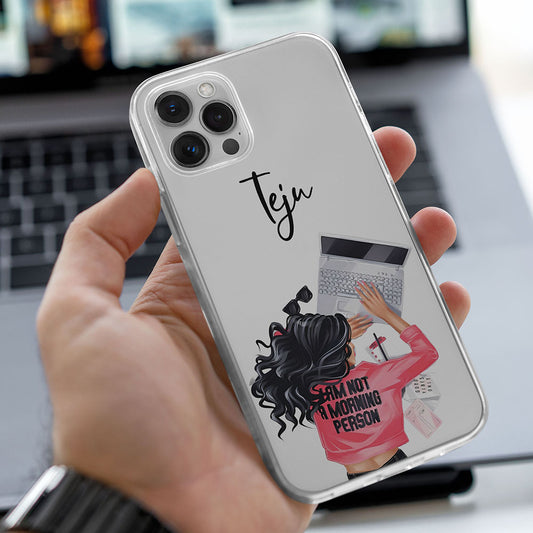 Not A Morning Person Transparent Silicone case