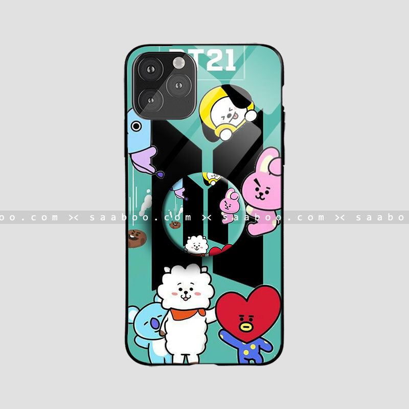 Glossy Protective Case With BT21 Design - Main Image