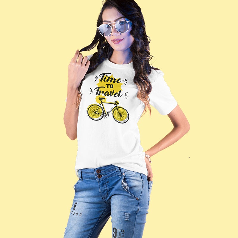 Time to Travel White Unisex T-Shirt
