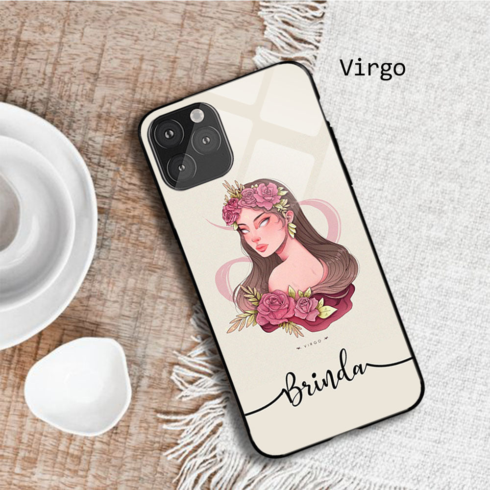 Virgo Zodiac Sign Name Glossy Protective case