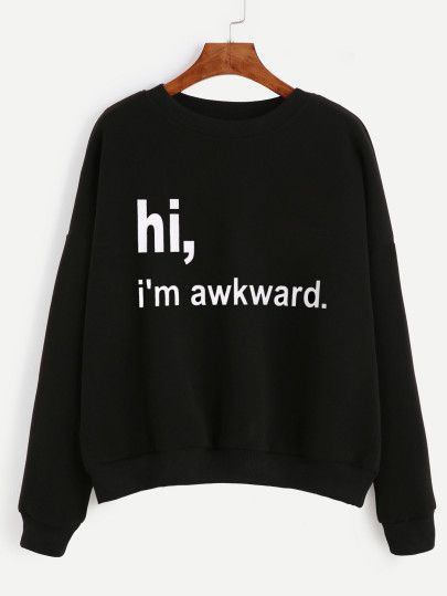 Awkward Printed Unisex Oversized Sweatshirt