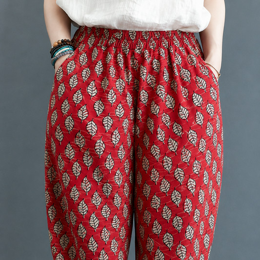 Women's Cotton Printed Pants – Everyday Cotton Comfort