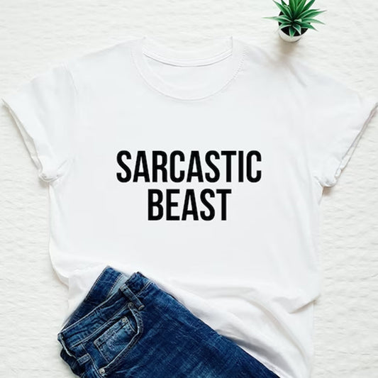 Sarcastic Beast Printed Unisex T-Shirt