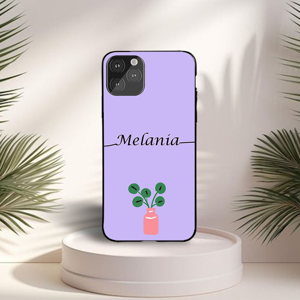 Pink Pot Flower Vase Name case