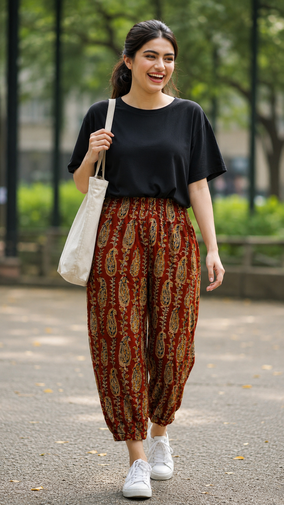 Women's Cotton Printed Pants – Everyday Cotton Comfort
