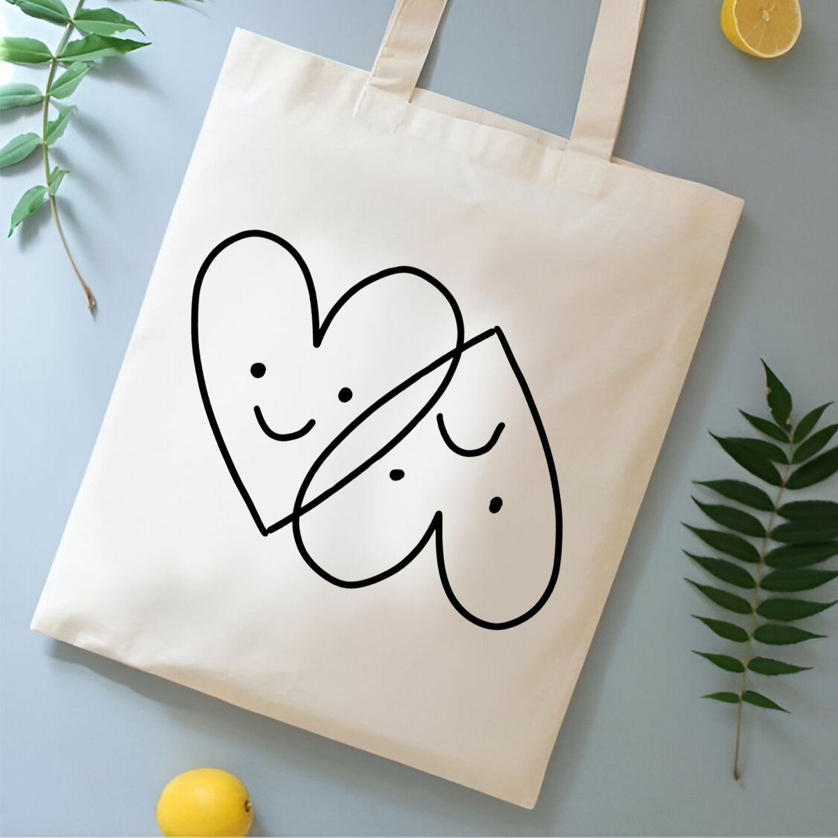 Smiley Heart Tote Bag