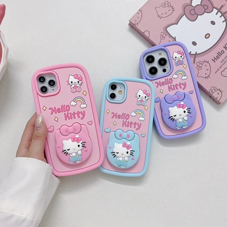 Bow Cat Flip Mirror Phone Case