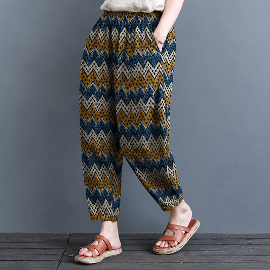 Women's Cotton Hand Block Printed Pants – Everyday Cotton Comfort