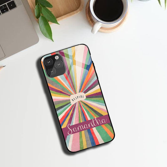 Respire Rainbow Name glass case