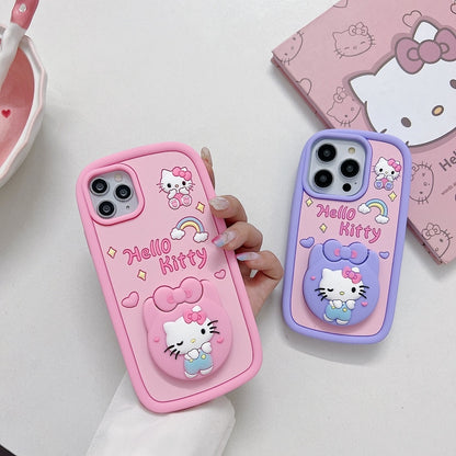Bow Cat Flip Mirror Phone Case