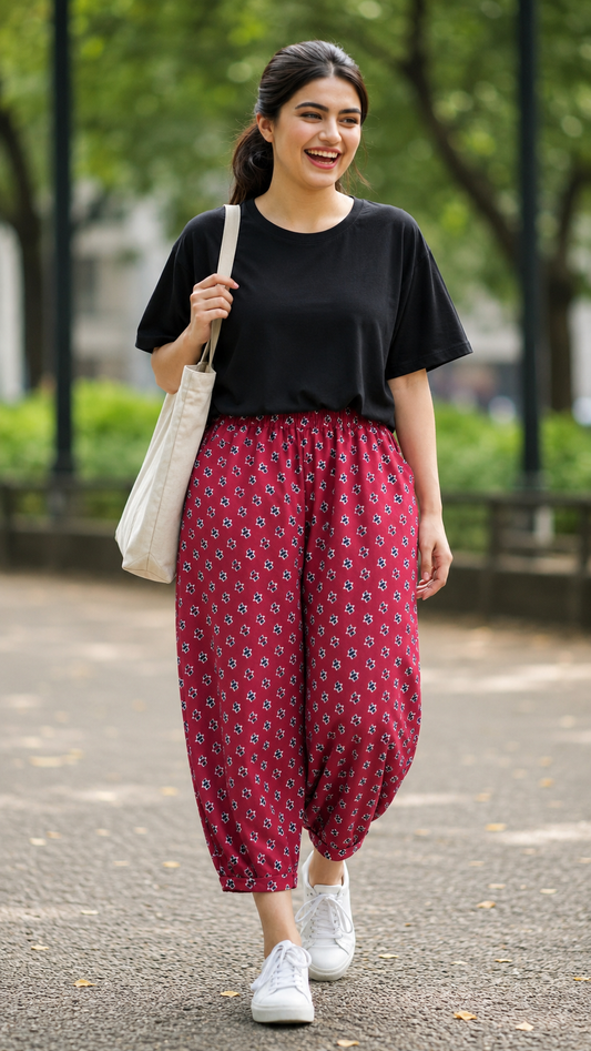 Women's Cotton Printed Pants – Everyday Cotton Comfort